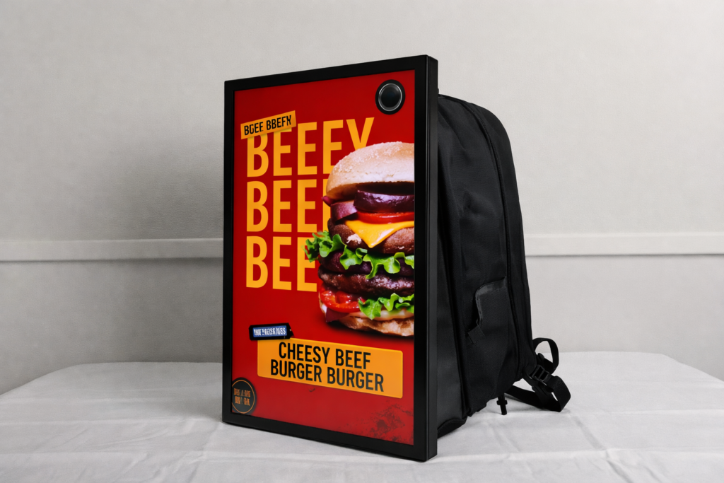 Advert Backpack Display Business